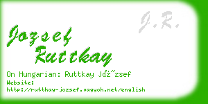 jozsef ruttkay business card